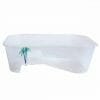 Bac a Tortue d Eau Transparent Avec Plateforme couleur blanche