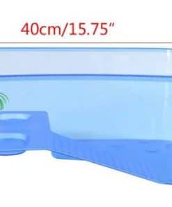 Bac a Tortue d Eau Transparent Avec Plateforme couleur bleue avec dimensions