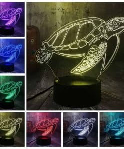 Lampe 3D Tortue de Mer Tactile 7 couleurs