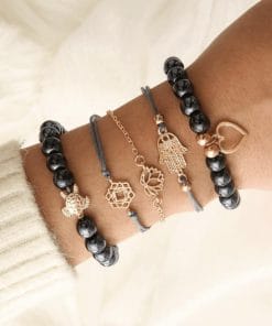 bracelet tortue paix amour protection et sérénité noir