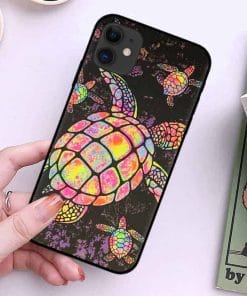 coque pour iPhone avec dessin de tortue, protection maximale