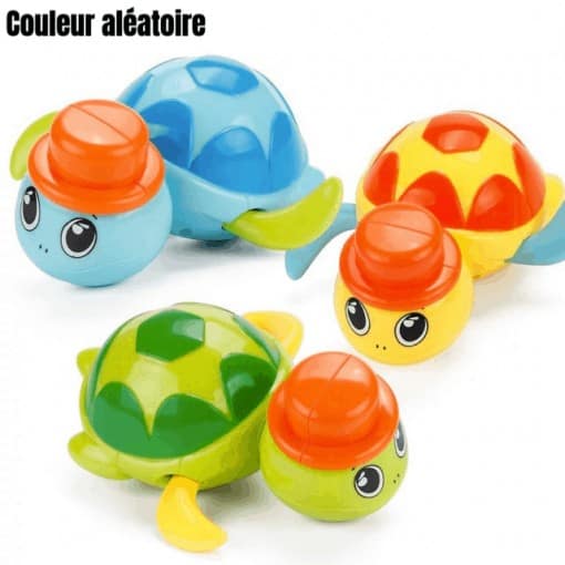 jouet tortue à chapeau en plastique pour le bain des enfants