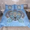 Parure de lit tortue Mandala bleu clair