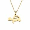 collier tortue or épuré et chic
