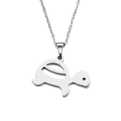 collier tortue argent chic et discret
