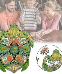 puzzle tortue en bois fait en famille