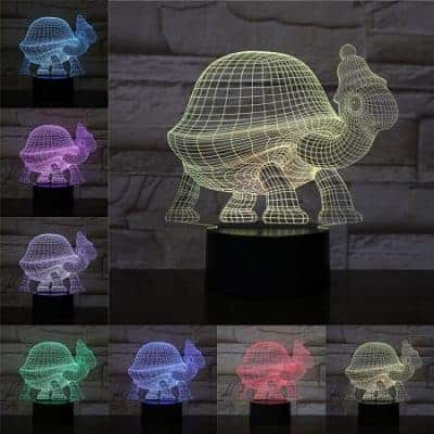 Veilleuse Tortue 3D avec un bonnet amusant
