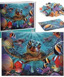 boite de puzzle 1000 tortue sous marins