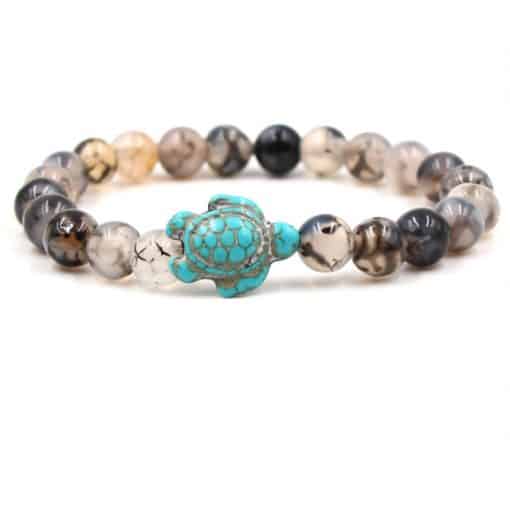 bracelet tortue pierre couleur coquillage