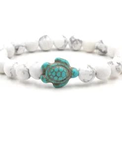 bracelet tortue marbre blanc