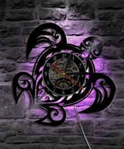 horloge lumineuse veilleuse tortue rose
