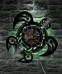horloge lumineuse veilleuse tortue verte