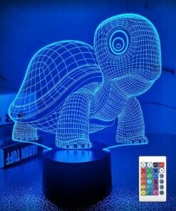Veilleuse Bébé Tortue Illusion 3D 16 Couleurs Avec Télécommande