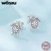 Boucles d'oreille tortue turquoise style boheme