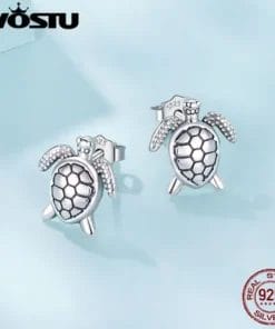 Boucles d'oreille tortue turquoise style boheme
