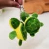 Porte-cles tortue de mer cristal strass brillant
