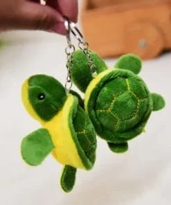 Porte-cles tortue de mer cristal strass brillant
