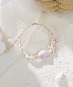 Bracelet tortue charm perles pierre de lave naturelle