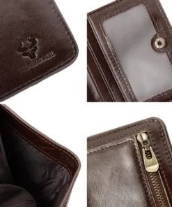 Portefeuille homme bifold tortue imprime cuir