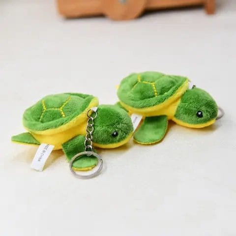 Porte-cles tortue articulee mobile en metal
