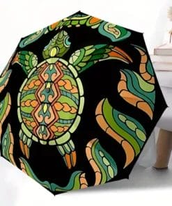 Parapluie tortue mandala zen pliant toutes saisons