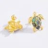 Boucles d'oreille tortue nacre coquillage naturel