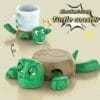 Sous-verres tortue resine 3D sculptee set de 6