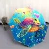 Parapluie tortue coeurs et bulles enfant compact