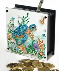 Tirelire tortue bois massif sculptee artisanale