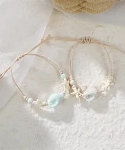 Bracelet manchette tortue ocean bleu et argent
