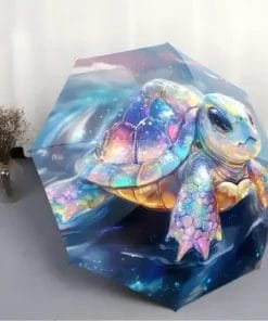 Parapluie tortue cosmique colore pliant automatique